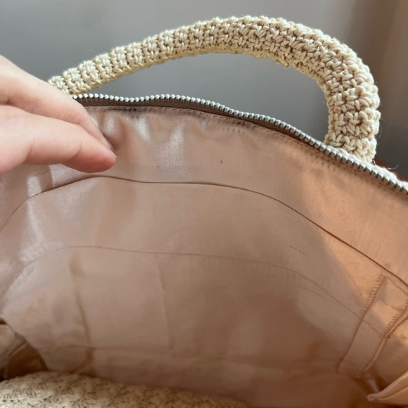 Vintage 60s Unbranded Crochet Knit Small Bag and Pouch - Picture 6 of 10